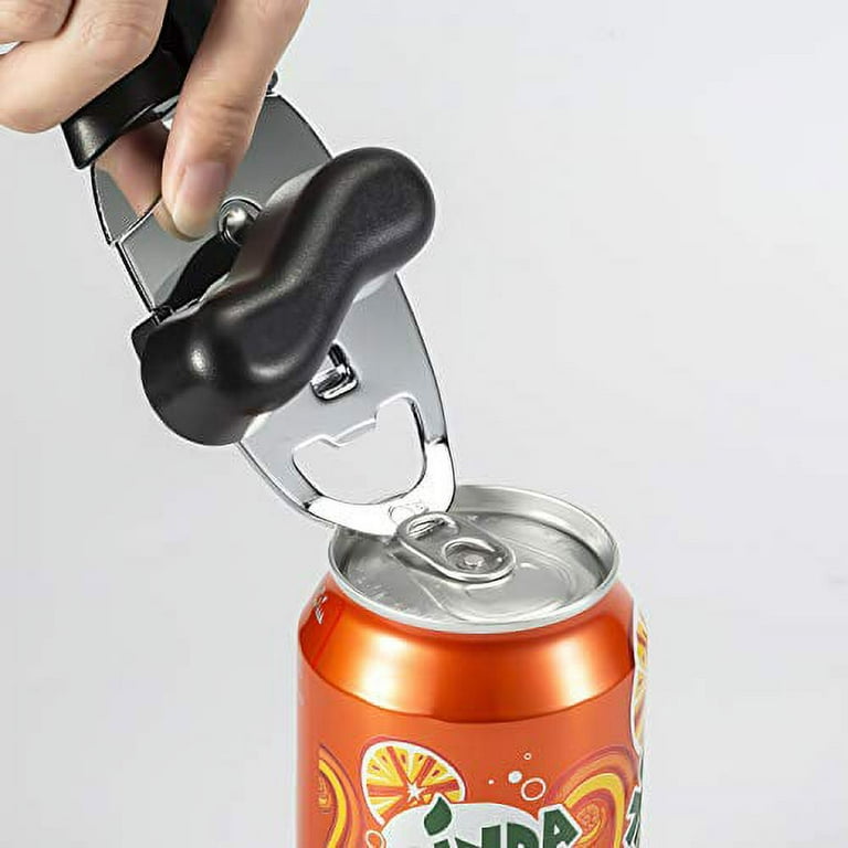 Shop for Manual Can Opener Multi-Function 4-in-1 Stainless Steel Handy Can  Bottle Opener Ergonomic Anti Slip Grip Handle Kitchen Tools (Black) at  Wholesale Price on