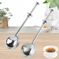 thumbnail image 4 of Bola de té de mango largo de acero inoxidable, 2 filtros infusores de té para té de hojas sueltas, colador difusor de intervalo de té de malla fina reutilizable para taza y tetera, 4 of 8