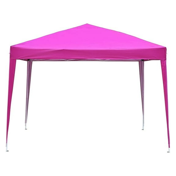 10'x10' Outdoor Canopy Tent, Gazebos, Portable Shelter Canopies (Pink-White)
