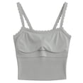 thumbnail image 5 of Camisole with Built In Bra for Women 2 In 1 Soft Fashion Cute Tshirt Activewear Gym Sports Wirefree Support Running Yoga Vests, 5 of 5