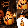 thumbnail image 4 of Halloween Pumpkin Figurine, Creative Resin Tabletop Decoration for Home Party, Spooky Pumpkin Statue for Halloween Atmosphere Enthusiasts, 4 of 7