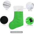 thumbnail image 3 of Coolnut Personalized Christmas Stockings 17.7 inch Customized Christmas Monograms R Green Xmas Stockings Socks Fireplace Hanging Stockings for Family Christmas Decoration, 3 of 6