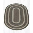 thumbnail image 2 of Earth Rugs 07-123 Ebony-Ivory-Chocolate Oval Rug, 2 of 2