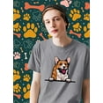 thumbnail image 2 of Corgi Peeking Out T-Shirt Men -Image by Shutterstock, Male 4X-Large, 2 of 4