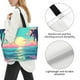 thumbnail image 3 of Disketp Retro Palm Beach Sunset Bolsa Tote Estampada para Mujer, Bolso de Hombro y de Mano para Compras y Viajes, 3 of 8