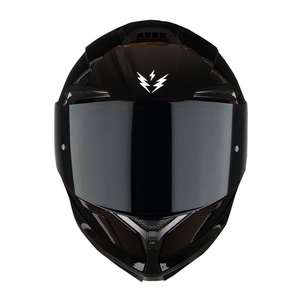 1Storm Motorcycle Full Face Helmet DOT Adults Street Bike Dual Visor Sun Inner Shield with One Extra Clear Shield: HJAH15 Smoked Glossy Black