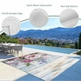 thumbnail image 4 of Fsddascl Spring Floral Outdoor Rug for Patio/Deck/Porch, Non-Slip Large Area Rug 4 x 6 Ft, Wildflower Pastoral Leaves Wooden Grain Indoor Outdoor Rugs Washable Area Rugs, Camping Rug Carpet, 4 of 5