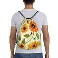 thumbnail image 2 of Easygdp Sunflowers And Butterflies Drawstring Backpack, Beach Sackpack, Travel Sackpack Lightweight for Sports, Gym, Travel, Swimming - Medium, 2 of 9