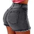 thumbnail image 2 of Pantalones vaqueros de verano Qarigey para mujer Gris S, 2 of 6