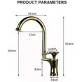 Kitchen Sink Faucet for Bar Farmhouse Commercial, Black/Chrome Brass