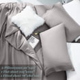 thumbnail image 6 of LBRO2M Bed Sheets Set, 1800 Series Hotel Luxury Double Brushed Soft Microfiber Sheets, Deep Pocket 4-Piece, Queen, Gray, 6 of 8