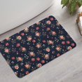 thumbnail image 2 of Pioneer Flower Floral Print Pattern Bathroom Rugs Mat, Non Slip Microfiber Bathroom Rug with Rubber Backing, Soft Mats for Bathroom Floor Tub Shower, 17"x27", 2 of 5