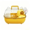 thumbnail image 2 of 2-in-1 Hamster Portable Travel Carrier Cage - Small Animal Habitat with Exercise Wheel,Water Bottle & Food Dish for Syrian Hamsters & Gerbils, 2 of 6