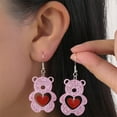 thumbnail image 5 of Dadiaei Valentines Day Earrings Set 16 Pairs Acrylic Dangle Earrings for Women Holiday Romantic Gift Hearts Envelopes Bear Studs Jewelry Collection, 5 of 6