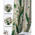 thumbnail image 3 of St Patrick's Day Blackout Curtains for Bedroom Living Room Darkening Curtains 96 Inches Long Spring Leaves Green Flowers Plants Beige Window Curtain 2 Panels Set Window Treatment Drapes 52"x96", 3 of 9