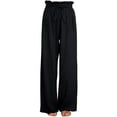 thumbnail image 3 of Sunloudy Pantalones casuales de pierna ancha para mujer, pantalones sueltos de longitud completa de cintura media atados de color sólido para damas, S / M / L / XL / XXL Sunloudy  S M L XL XXL, 3 of 7