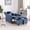 Blue, variant on 3-in-1 Convertible Single Sofa Chair Bed,Sleeper Sofa Chair Bed with Pillow,Multi-Functional Sleeper Chair for Living Room, Blue