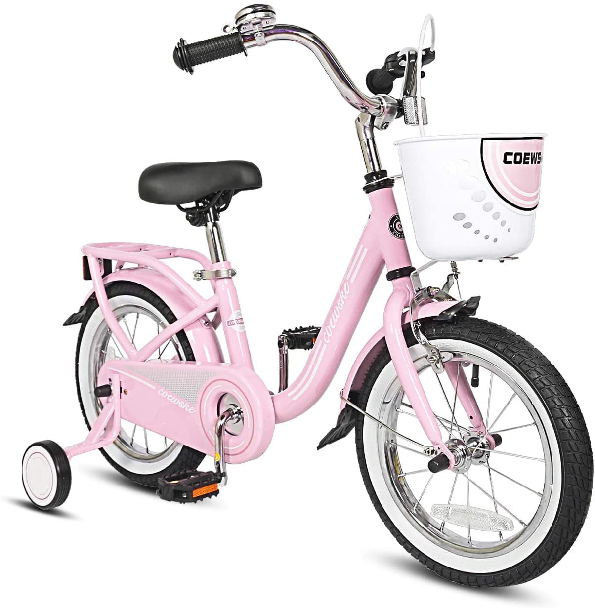 18" Schwinn Shine Girl's Bike Training Wheels Included Rear Coaster Brakes Pink 