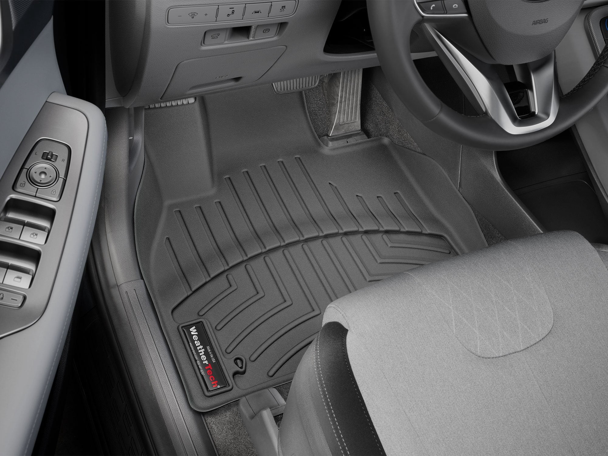 WeatherTech Custom Fit FloorLiners compatible with 2020-2025 Hyundai Palisade - 1st Row (Driver & Passenger), Black