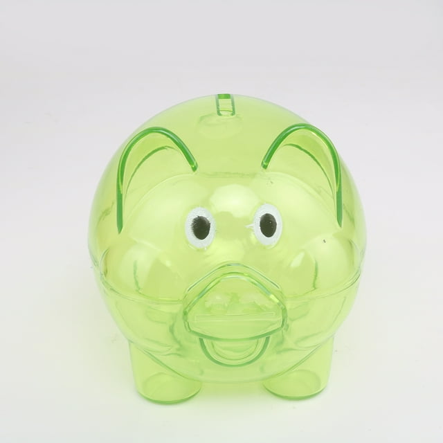 Transparent Plastic Money Saving Box Case Coins Cartoon Toy Bank Clear Piggy Bank Cartoon Pig Shaped