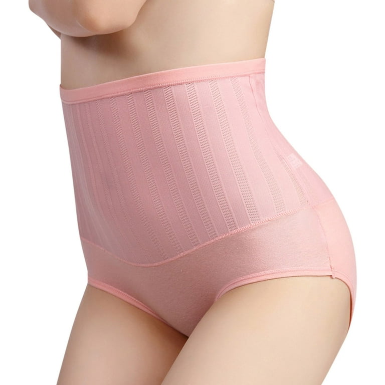 Frehsky underwear women Womens High Waist Shapewear Panties Tummy Control  Lifter Body Shaper Panty Ladies Slim Waist Trainer Pants Pink 