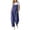 Navy, variant on NMMUED Jumpsuits for Women Cotton Linen Baggy Overalls Casual Sleeveless Spaghetti Strap Rompers Loose Fit Wide Leg Pants with Pockets Summer Outfits Black L