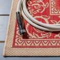 thumbnail image 4 of Safavieh Courtyard Gaus Oriental Indoor/Outdoor Area Rug, Red/Natural, 5'3" x 7'7", 4 of 11