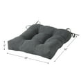 thumbnail image 7 of Greendale Home Fashions Tufted Outdoor 20'' x 20'' Seat Cushion, Set of 2, Carbon, 7 of 7