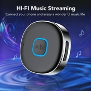 KT1 Bluetooth Car Adapter, Bluetooth Aux Adapter for Car, 16H Battery Life, Dual Connect, Calls Hands Free, Wireless Audio Receiver for Home, Stereo/Speaker/Headphone
