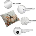 thumbnail image 4 of Acheng Pumpkin Throw Pillow Cover Fall Accent Ginkgo Leaf Decorative Pillowcase Pack of 2 Autumn Leaves Thansgiving Pillow Protector for Home Party Sofa Couch White, 4 of 6