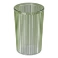 thumbnail image 3 of FENGGHAO Clear Plastic Bathroom Tumbler with Vertical Ribs, Multi-Purpose Toothbrush Holder and Drinking Cup for Home Travel Camping, Green, 3 of 8