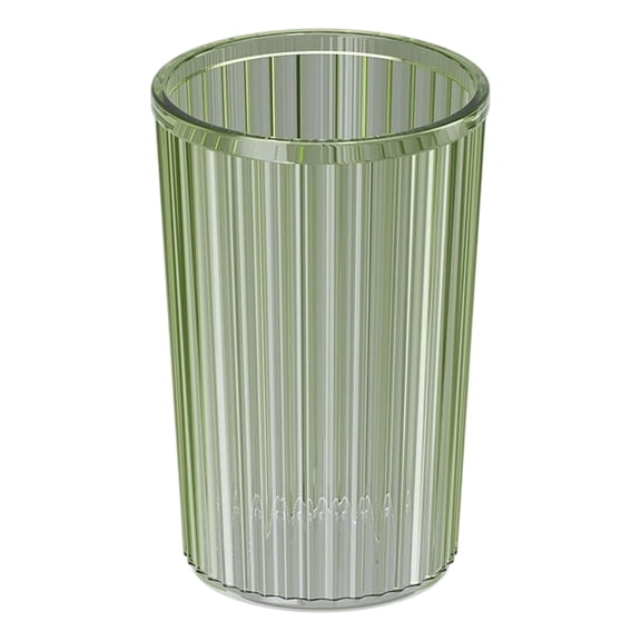 Toothbrush Cup, Clear Plastic Tumbler for Bathroom, Portable Mouthwash Mugs for Travel, Minimalist Round Toothbrush Cup, Multi-Purpose Drinking Cup for Coffee, Milk, and Water,Green