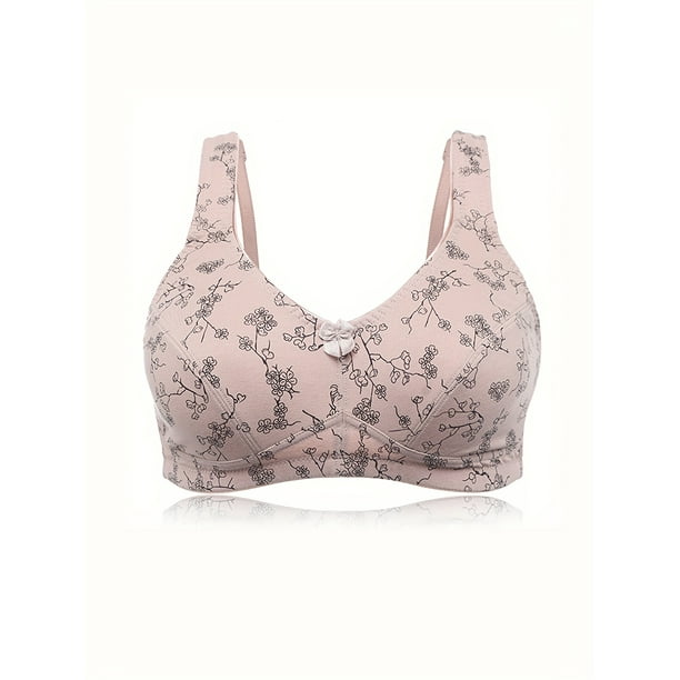 Women‘s Floral Print Wireless Intimates Bra - Comfy & Soft Composition for  Maximum Coverage