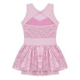 thumbnail image 4 of MSEMIS Kids Girls Sequins Ballet Dance Tutu Dress Jazz Latin Costume Pink 8, 4 of 6