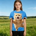 thumbnail image 5 of Lullu Toddler Boys Funny Animal Graphic T Shirt Cute Cat Print Short Sleeve Round Neck T-Shirt Top, Sizes 3-4, 5 of 5