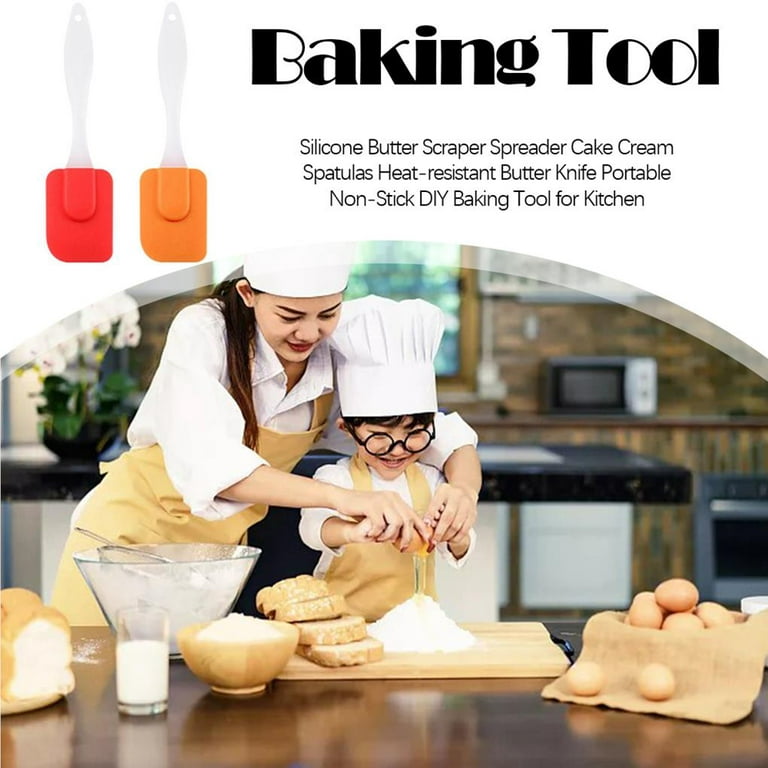 Silicone Cream Baking Scraper Non Stick Butter Spatula Cutter Chocolate  Smoother Heat Resistant Kitchen Pastry Tools Scraper Ns2