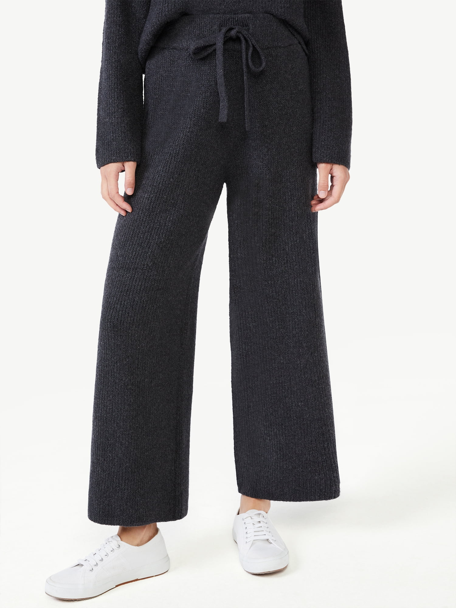 Wide-Leg Sweater Pants 