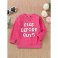 thumbnail image 3 of Cenuakty Girl Loose Shirt, Long Sleeve Round Neck Letters Print Casual Party Street Spring Tops, 3 of 6