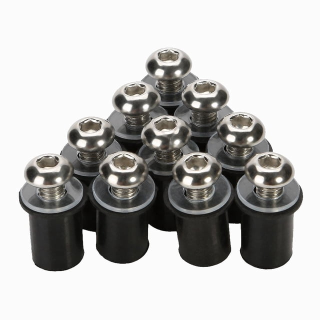 Tornillos Motocicleta Tornillos Parabrisas Tornillos Decorativos Fijos (plateados)
