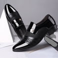 thumbnail image 5 of RuiJiao Men's Formal Leather Shoes Breathable Mesh Business Oxfords with Buckle Detail Comfortable Low Heel Dress Shoes, 5 of 9