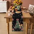 thumbnail image 2 of Christmas Deer Table Runner 108 Inches Long Farmhouse Dress Scarves, Winter Xmas Snowflakes Bow Tree Black Dining Tablerunner for Coffee Table/Kitchen Island/Party Décor, 13" x 108", 2 of 8