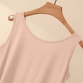 thumbnail image 4 of Fewfanhot Plus Size Women Sleeveless Tank Top, Round Neck Solid Color Casual Summer Blouse, Loose Fit Layering Basic Cami, S-3XL, 4 of 5