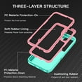 thumbnail image 2 of Petocase for Samsung Galaxy S25,Galaxy S24 Case,Military Grade Drop Protection Heavy Duty Tough Rugged Shockproof Phone Case for Galaxy S25/S24 6.2 inch,,Teal/Pink, 2 of 7