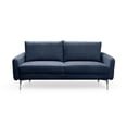thumbnail image 4 of Enor Furniture Markinsen 70" Round Arm Modern Linen Fabric Sofa in Dark Blue, 4 of 4