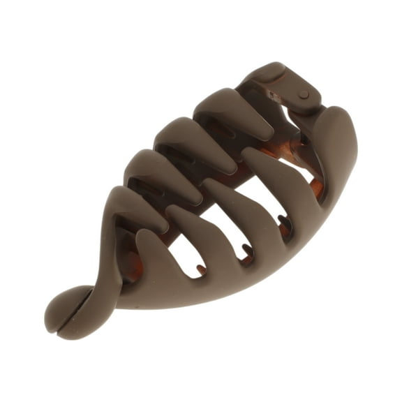 Unique Bargains 1 Pc Grace Banana Hair Clips for Home Coffee Color