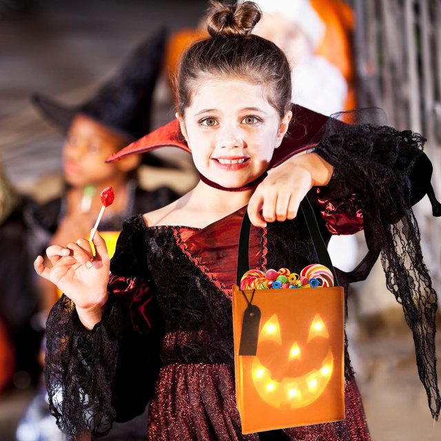 Decoraciones de Halloween, adornos de Halloween, decoración de Halloween, bolsa de dulces luminosa, accesorios de diseño de ambiente de festival de fantasmas, bolso tridimensional, suministros para fi