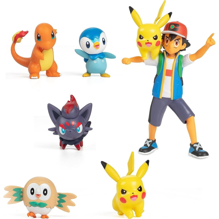 Pokémon Battle Ready! Juego de 6 figuras de San Valentín, edición  coleccionable, incluye 3 estilos de Pikachu, Teddiursa, Alcremie y Roselia,  con