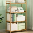 thumbnail image 2 of Ladder Bamboo Shoe Rack Wooden Storage Shelves Books Plant Display Rack 4 Tier, 2 of 5
