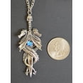 thumbnail image 4 of Double Dragon Sword with Blue Crystal Pendant Necklace by Real Metal NK-646, 4 of 4