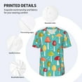 thumbnail image 5 of Fotbe Mushrooms Baseball Jersey Shirt for Men and Women, Casual Short Sleeves Button Down T-Shirt-4X-Large, 5 of 9